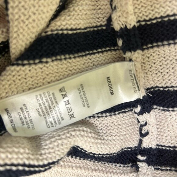 Precis Off White Blue Nautical Stripe Knit Top Size M Petite - Picture 5 of 5